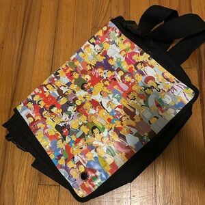 Jibbitz The Simpsons Reversible Print Messenger Bag